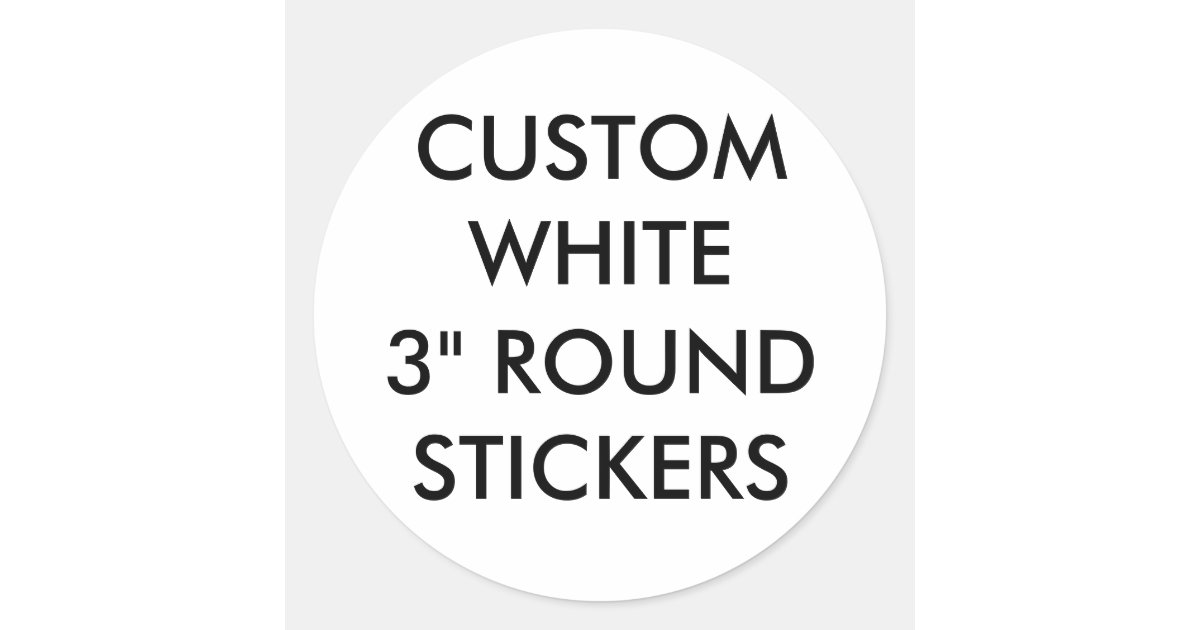 Custom Large Glossy 3" Round Stickers