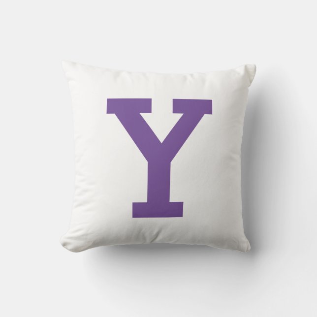 Custom Large Initial Letter Throw Pillow (Front)