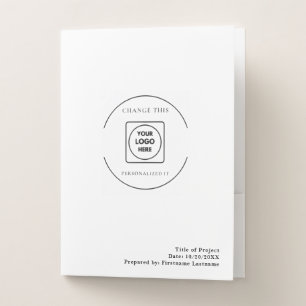 Custom Large Logo Website Pocket Binder Folder