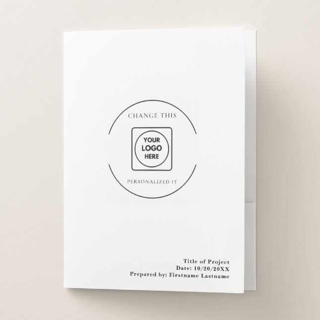 Custom Large Logo Website Pocket Binder Folder (Front)