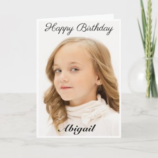 Custom Large Photo Birthday Card