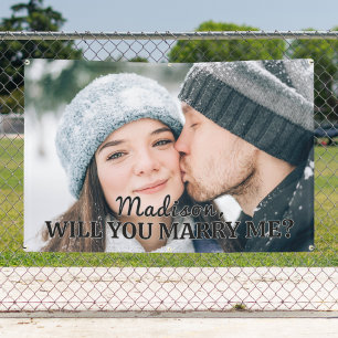 Custom Large Photo Outdoor Marriage Proposal Vinyl Banner