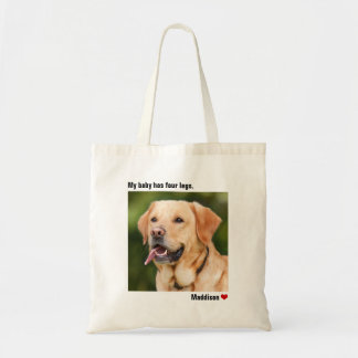 Custom Large Photo Personalized Dog Tote Bag