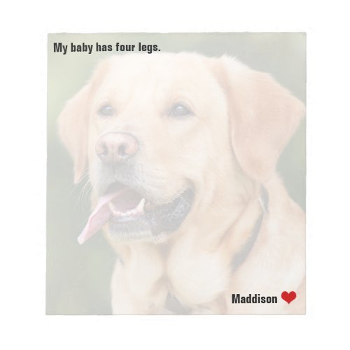 Custom Large  Photo Personalized Pet Notepad