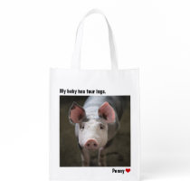 Custom Large Photo Personalized Pet Reusable Grocery Bag