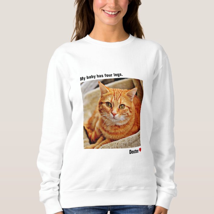 Custom Large Photo Personalized Pet Sweatshirt | Zazzle.com