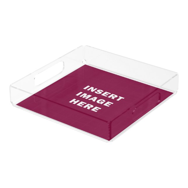 Custom Large Square Acrylic Serving Tray Template (Angled)