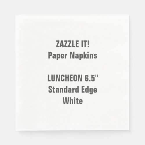 Custom Large WHITE Luncheon Paper Napkins Blank Custom Large WHITE Luncheon Paper Napkins Blank