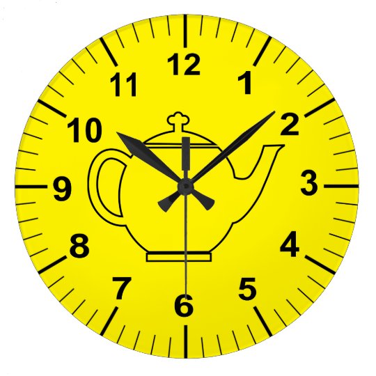 Custom Large Yellow Kitchen Wall Clock
