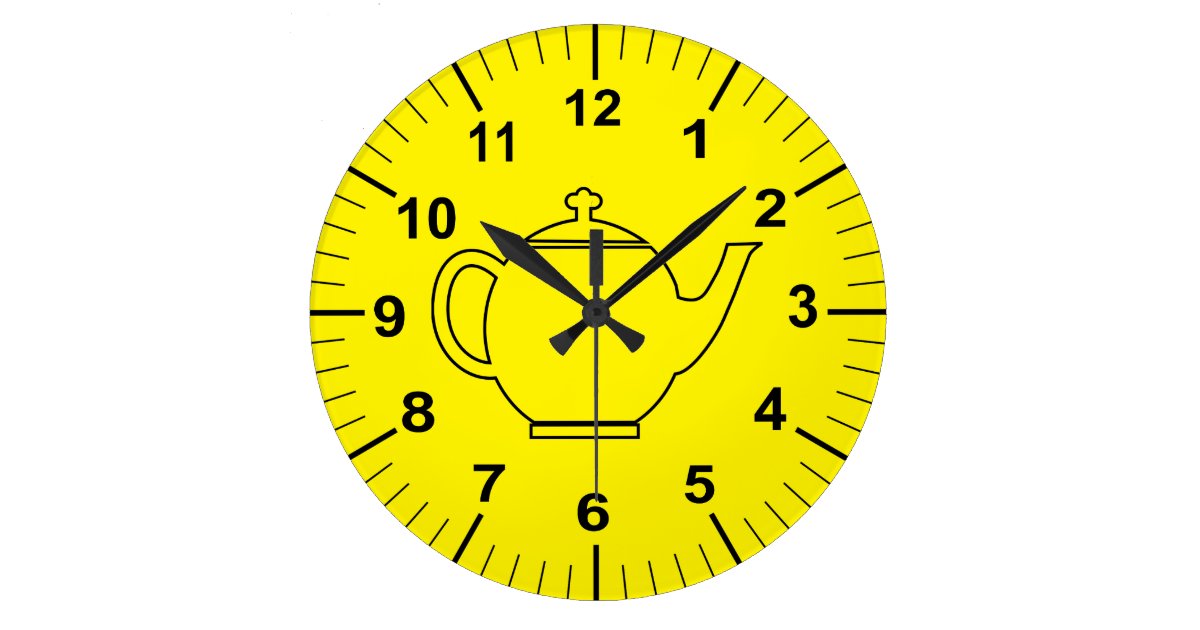 retro kitchen wall clock yellow