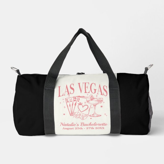 Custom Las Vegas Bachelorette Party Personalized Duffle Bag (Front)