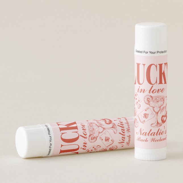 Custom Las Vegas Bachelorette Party Personalized Lip Balm (Front)