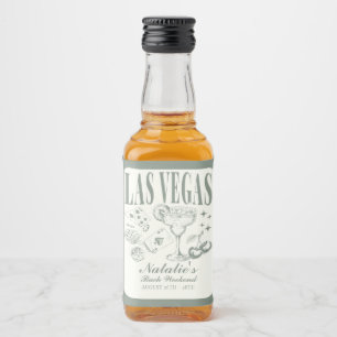 Custom Las Vegas Bachelorette Party Personalized Liquor Bottle Label
