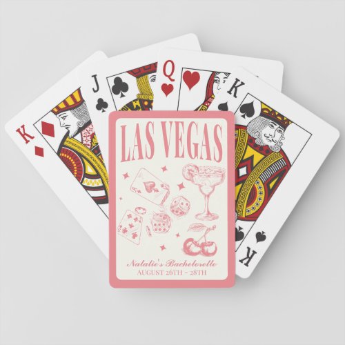 Custom Las Vegas Bachelorette Party Personalized P Playing Cards