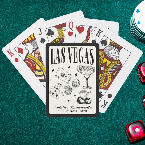 Custom Las Vegas Bachelorette Party Personalized Playing Cards
