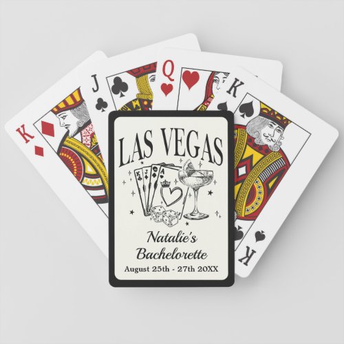 Custom Las Vegas Bachelorette Party Personalized Poker Cards