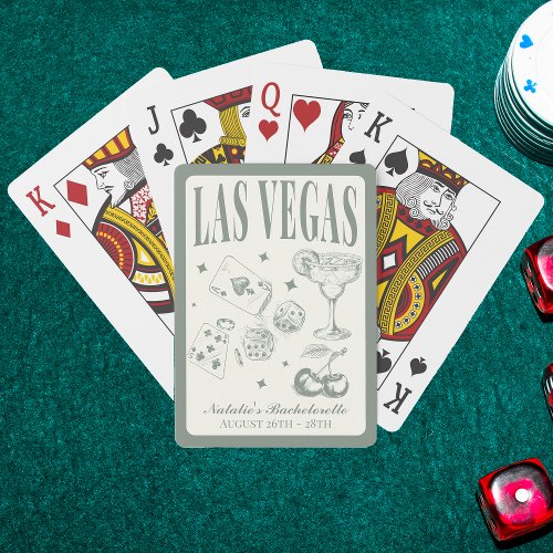 Custom Las Vegas Bachelorette Party Personalized Poker Cards