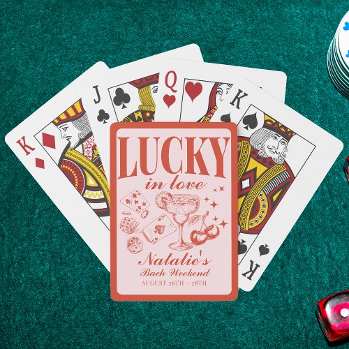 Custom Las Vegas Bachelorette Party Personalized  Poker Cards