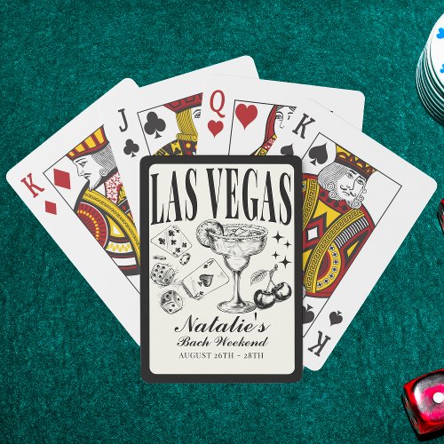Custom Las Vegas Bachelorette Party Personalized Poker Cards