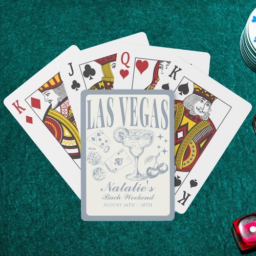 Custom Las Vegas Bachelorette Party Personalized Poker Cards