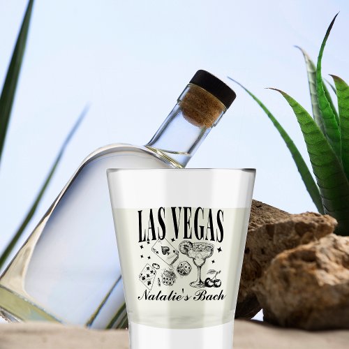Custom Las Vegas Bachelorette Party Personalized Shot Glass