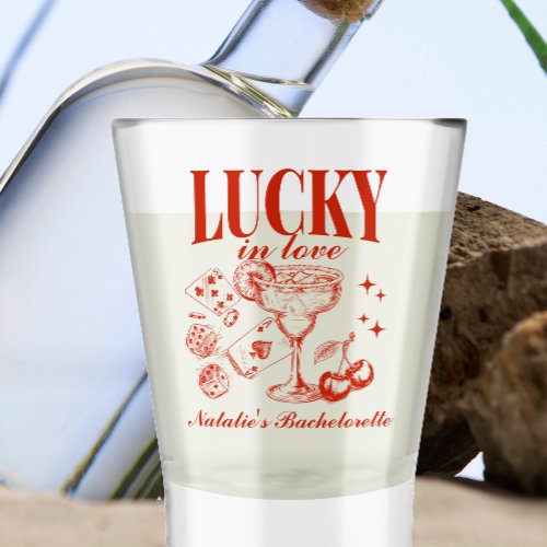 Custom Las Vegas Bachelorette Party Personalized Shot Glass