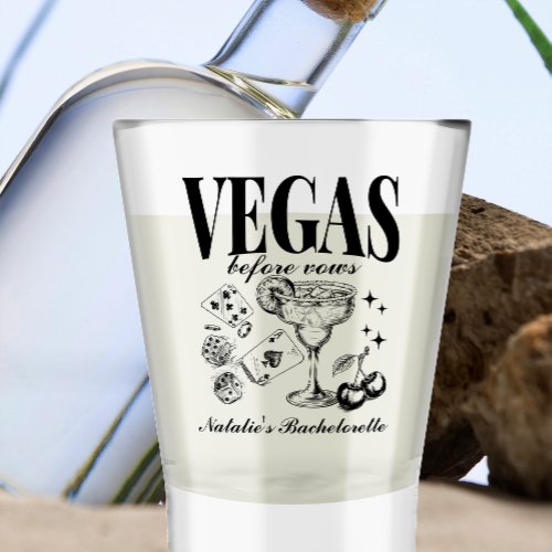 Custom Las Vegas Bachelorette Party Personalized Shot Glass