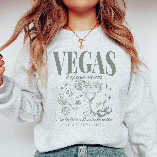 Custom Las Vegas Bachelorette Party Personalized Sweatshirt