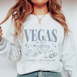 Custom Las Vegas Bachelorette Party Personalized Sweatshirt<br><div class="desc">Gear up for your Las Vegas bachelorette adventure with our Dusty Blue "Vegas Before Vows" Custom Las Vegas Bachelorette Party Personalized Crewneck Sweatshirt. This cozy and stylish sweatshirt is tailored for comfort and adds a touch of sophistication to your special weekend. Featuring a retro casino bach trip design integrated seamlessly...</div>