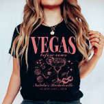Custom Las Vegas Bachelorette Party Personalized T-Shirt<br><div class="desc">Embrace the excitement of your Las Vegas bachelorette party with our Pink "Vegas Before Vows" Custom Las Vegas Bachelorette Party Personalized T-Shirt. This vibrant and stylish tee is designed to add flair to your special weekend. Featuring a retro casino-inspired design, it captures the fun and spirit of your bach trip,...</div>