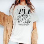 Custom Las Vegas Bachelorette Party Personalized T-Shirt<br><div class="desc">Celebrate your unforgettable Las Vegas bachelorette party with our Custom Las Vegas Bachelorette Party Personalized T-Shirts. These stylish shirts feature a retro casino-inspired design, perfect for setting the tone of your bach trip. Whether you're exploring the Strip or enjoying a night out at the casinos, these custom shirts add a...</div>