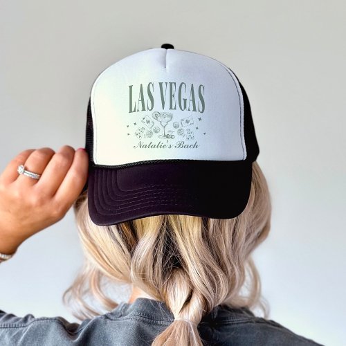Custom Las Vegas Bachelorette Party Personalized Trucker Hat