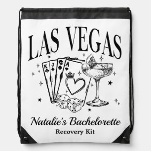 Custom Las Vegas Bachelorette Party Recovery Kit Drawstring Bag