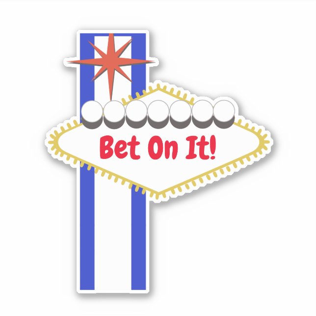 Custom Las Vegas Style Sign Sticker (Front)