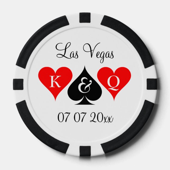 Custom Las Vegas wedding party favor poker chips (Front)