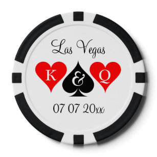 Las vegas save the date poker chips