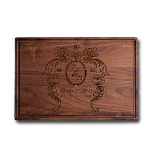Custom Laser Engraved Initials Cutting Board