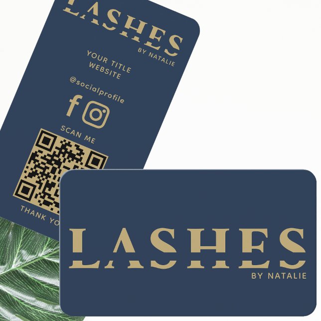 Custom Lash Extension Technician Cool QR Code Business Card (Creator Uploaded)