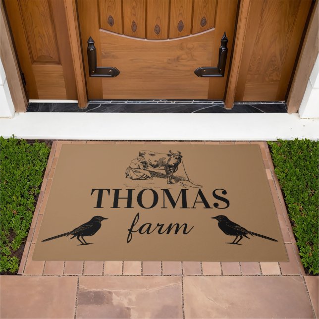 custom last name doormat personalized doormat (Outdoor)