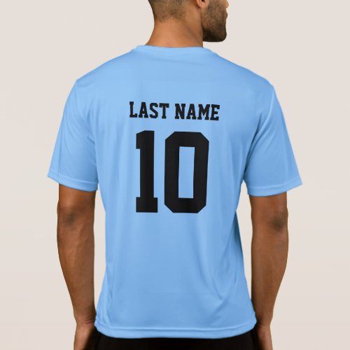 Custom Last Name Number Sports Jersey T_Shirt
