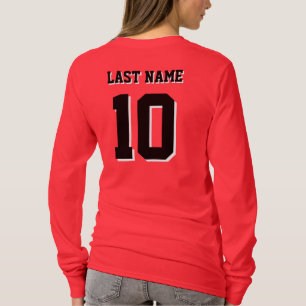 Custom Last Name Number Sports Women T-Shirt