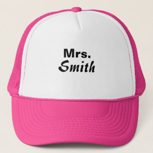 Custom Last Name Trucker Hat, Funny Mrs Gift Trucker Hat