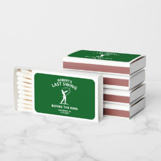 Custom Last Swing Before the Ring Bachelor Party Matchboxes