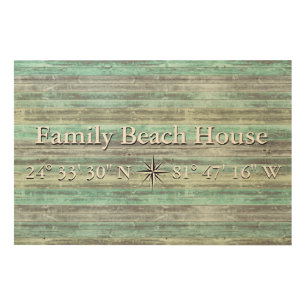 Custom Lattitude And Longitude Coastal Decor