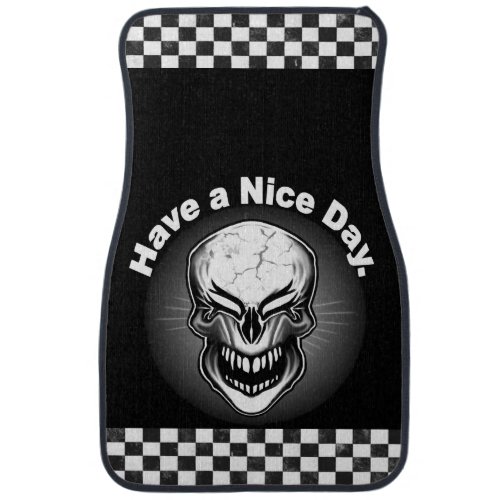 Custom Laughing Skull Car Mats