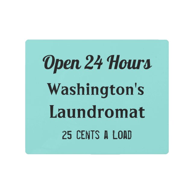 Custom Laundry Room  Retro Wall Sign Art (Front)