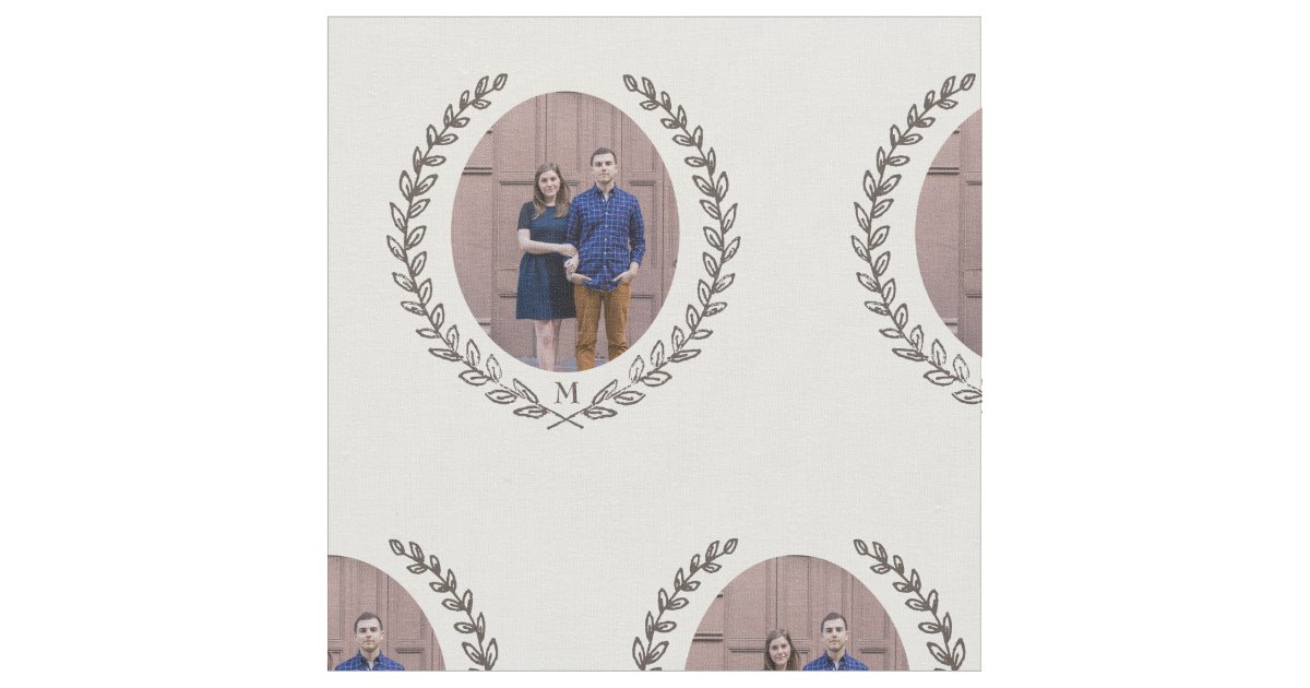 Custom Laurel Monogram Fabric Zazzle