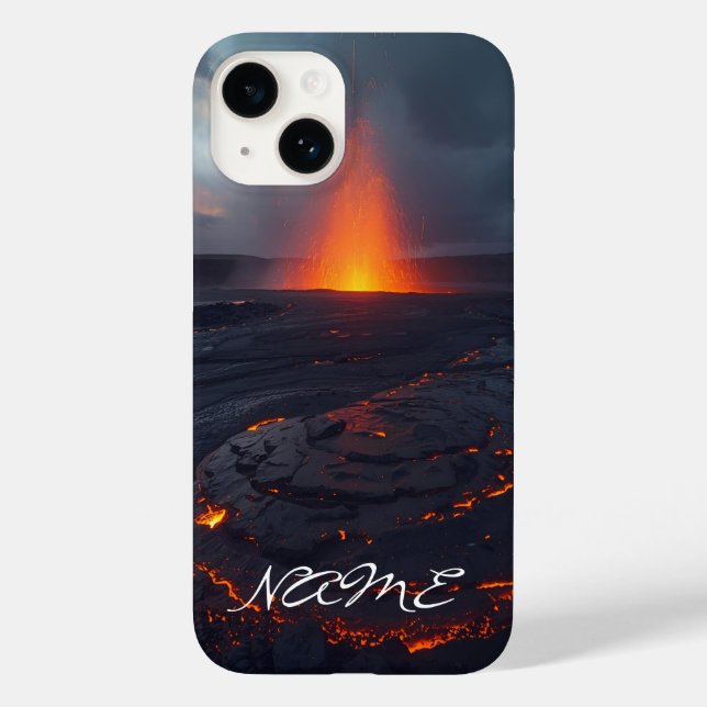 Custom Lava Flow Phone Cover – Bold Nature Design (Back)