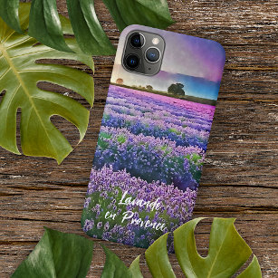 Custom Lavande Provence France Sunset Watercolor iPhone 11 Pro Max Case