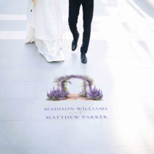 Custom Lavender Arch Garden Wedding  Floor Decals